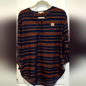 Navy and Orange Auburn Blouse